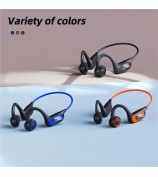 AKZ-G3 Bendable Bone Conduction Earphones Wireless Bluetooth Headphones with Power Display - Blue