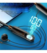 AKZ-R18 ENC Noise Canceling Bluetooth Headphones Power Display Sports Wireless Earphones - Black