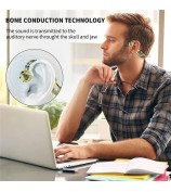 AKZ-G9 Bone Conduction Graffiti Bluetooth Neckband Headphone Digital Display Headset - Yellow