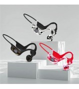 AKZ-G6 Bluetooth 5.3 Hi Fi Sound Earphones Open Ear Bone Conduction Headphones with LED Display - Army Green