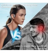 AKZ-G6 Bluetooth 5.3 Hi Fi Sound Earphones Open Ear Bone Conduction Headphones with LED Display - Army Green