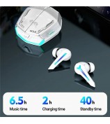 CELEBRAT W54 TWS Bluetooth Earphones In-Ear Wireless Music Gaming Headset - White