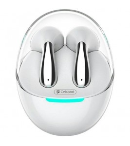 CELEBRAT W51 Touch Control Wireless Earbuds Bluetooth 5.3 Earphones HiFi Sound - White