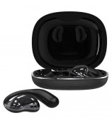 YJ33 Bluetooth Earphones Noise Reduction Wireless Earhooks with Touch Control Charging Case - Black