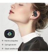YJ33 Bluetooth Earphones Noise Reduction Wireless Earhooks with Touch Control Charging Case - Black