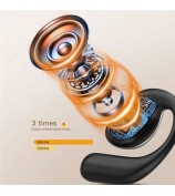 YJ33 Bluetooth Earphones Noise Reduction Wireless Earhooks with Touch Control Charging Case - Black