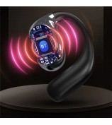 YJ33 Bluetooth Earphones Noise Reduction Wireless Earhooks with Touch Control Charging Case - Black
