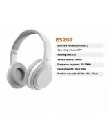 LENOVO LECOO ES207 Wireless Over-Ear Headphones Foldable Gaming Music Bluetooth Headset - White