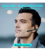 F910 Noise Canceling Bluetooth 5.0 Earphones Wireless Hands-free Stereo Headset with Mic for Smart Phone - Black