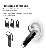 FEYCH Business Single Ear Bluetooth 5.0 Earphone CVC Noise Reduction Wireless Headphone - Black