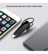 FEYCH Business Single Ear Bluetooth 5.0 Earphone CVC Noise Reduction Wireless Headphone - Black