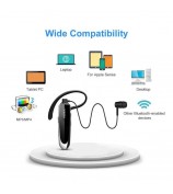 FEYCH Business Single Ear Bluetooth 5.0 Earphone CVC Noise Reduction Wireless Headphone - Black