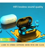TWS-22 Wireless TWS Earphones HiFi IPX5 Waterproof Mini Earbuds Sport Headphones Bluetooth Running Headset for Samsung Xiaomi iPhone - Black