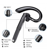 YYK-520 2nd Wireless Bluetooth 5.0 Single Ear Headset Car Earhook Business Earphone with Charging Case