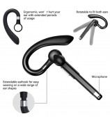 YYK-520 2nd Wireless Bluetooth 5.0 Single Ear Headset Car Earhook Business Earphone with Charging Case
