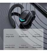 F8 Earphones TWS In-ear Bluetooth Earbuds Headphones with Mic and IPX4 Water Resistance - Black