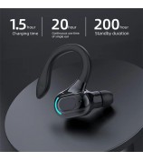 F8 Earphones TWS In-ear Bluetooth Earbuds Headphones with Mic and IPX4 Water Resistance - Black
