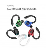F8 Earphones TWS In-ear Bluetooth Earbuds Headphones with Mic and IPX4 Water Resistance - Black
