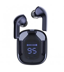 ACEFAST T6 TWS Wireless Bluetooth 5.2 Earphone Earbuds In-ear Stereo Music Calling Headset with Translucent Charging Case - Sapphire Blue