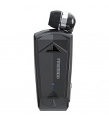 FINEBLUE F520 Lavalier Business Bluetooth Headset One-key Retraction Anti-lost Collar Clip-on HD Call Single Ear Earphone - Black