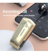 FINEBLUE F520 Lavalier Business Bluetooth Headset One-key Retraction Anti-lost Collar Clip-on HD Call Single Ear Earphone - Black