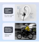 FINEBLUE F520 Lavalier Business Bluetooth Headset One-key Retraction Anti-lost Collar Clip-on HD Call Single Ear Earphone - Black