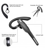YYK-525 IPX7 Waterproof Single Ear Bluetooth Headphone ANC Active Noise Cancelling Business Hanging Earphone (with Charging Case)