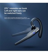 YYK-525 IPX7 Waterproof Single Ear Bluetooth Headphone ANC Active Noise Cancelling Business Hanging Earphone (with Charging Case)