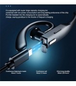 YYK-525 IPX7 Waterproof Single Ear Bluetooth Headphone ANC Active Noise Cancelling Business Hanging Earphone (with Charging Case)