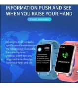 C2 Plus 0.96 inch IPS Screen Smart Watch Waterproof Bluetooth Sports Bracelet with Pedometer, Heart Rate Blood Pressure, Blood Oxygen Monitoring Support Music, Weather - Blue