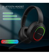 L800 Wireless Headset Music Gaming Headset Folding Bluetooth Headphone with LED Lights / Microphone - Black