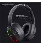 L800 Wireless Headset Music Gaming Headset Folding Bluetooth Headphone with LED Lights / Microphone - Black