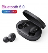 A6S Wireless Bluetooth Headset Mini Binaural In-Ear Music Headphones Noise Reduction TWS Earbuds with Charging Case - Black