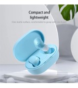 A6S Wireless Bluetooth Headset Mini Binaural In-Ear Music Headphones Noise Reduction TWS Earbuds with Charging Case - Black