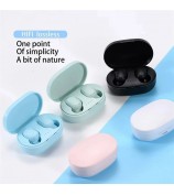 A6S Wireless Bluetooth Headset Mini Binaural In-Ear Music Headphones Noise Reduction TWS Earbuds with Charging Case - Black
