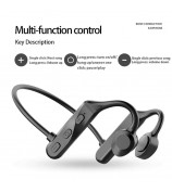 K69 Bone Conduction Bluetooth Headset Wireless Ear-Hook Sports Headphone IPX5 Waterproof Earphone
