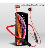 G03 Magnetic Neckband Bluetooth Headset Sport Wireless Strong Bass Music Calling Earphone - Red