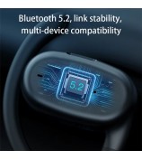 YJ76 Wireless Single Ear Headset Ear-Hook Bluetooth Earphone Noise Reduction Calling - Black