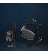 YJ76 Wireless Single Ear Headset Ear-Hook Bluetooth Earphone Noise Reduction Calling - Black