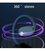 YJ76 Wireless Single Ear Headset Ear-Hook Bluetooth Earphone Noise Reduction Calling - Black