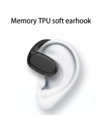 YJ76 Wireless Single Ear Headset Ear-Hook Bluetooth Earphone Noise Reduction Calling - Black