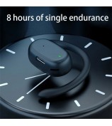 YJ76 Wireless Single Ear Headset Ear-Hook Bluetooth Earphone Noise Reduction Calling - Black