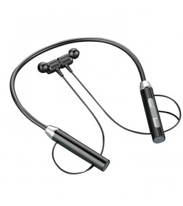 Wireless Neck Hanging Earphones Magnetic Sports Bluetooth Neckband Headphones - Black