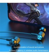 Wireless Neck Hanging Earphones Magnetic Sports Bluetooth Neckband Headphones - Black