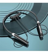 Wireless Neck Hanging Earphones Magnetic Sports Bluetooth Neckband Headphones - Black