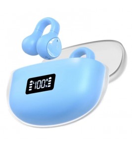 XUNDD X25 V5.3 Bluetooth Headset Sports TWS Earphone Air Conduction Clip-on HiFi Headphone - Blue