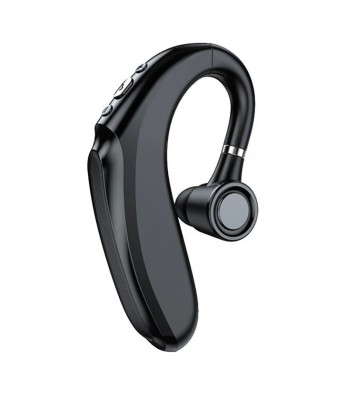 Q12 90mAh Battery Single Ear Wireless Bluetooth Earhook Headset Business Sports Music Call Earphone - Black