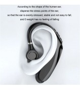 Q12 90mAh Battery Single Ear Wireless Bluetooth Earhook Headset Business Sports Music Call Earphone - Black