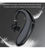Q12 90mAh Battery Single Ear Wireless Bluetooth Earhook Headset Business Sports Music Call Earphone - Black