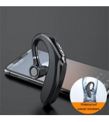 Q12 300mAh Battery Single Ear Bluetooth Headset Business Sports Wireless Music Call Earhook Earphone - Black